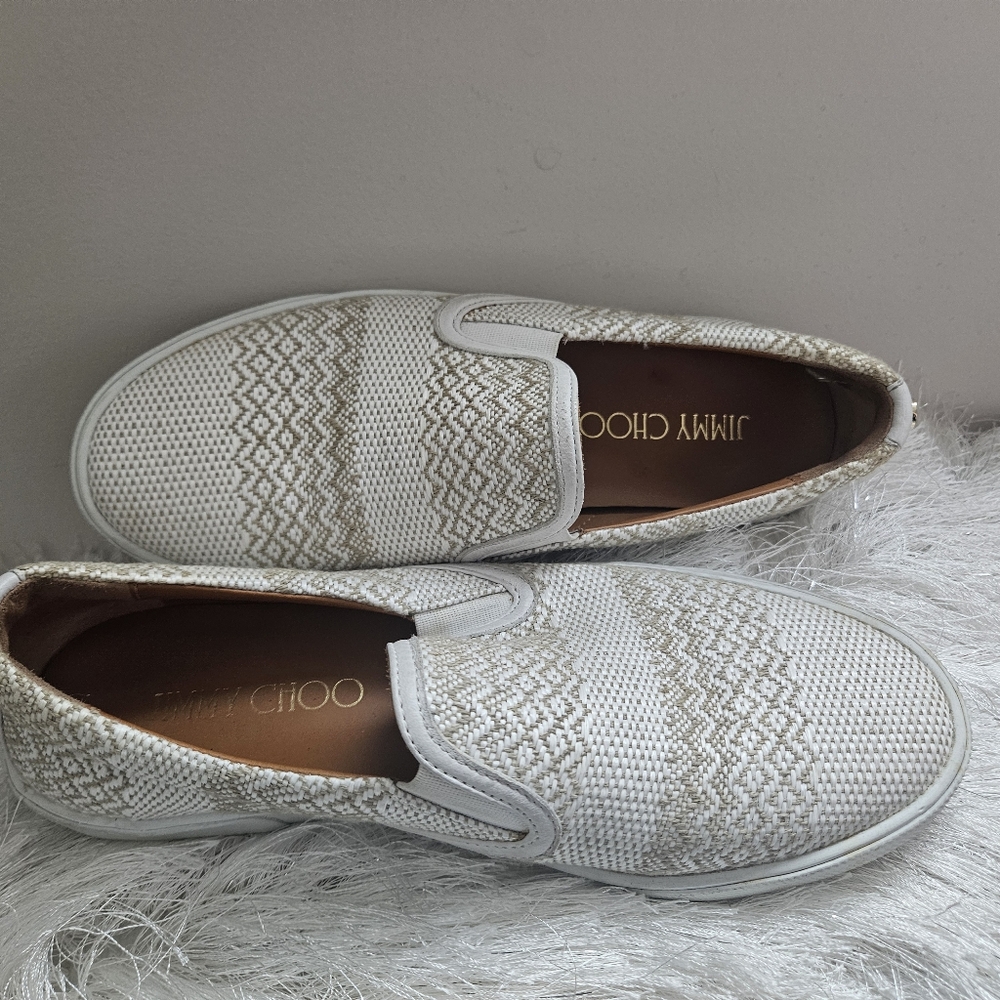 Pre loved authentic jimmy choo slip on loafers